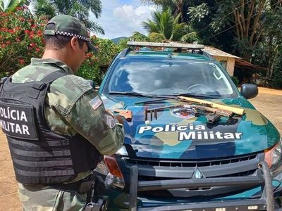 Armas de fogo so apreendidas pela PM Ambiental em Muniz Freire